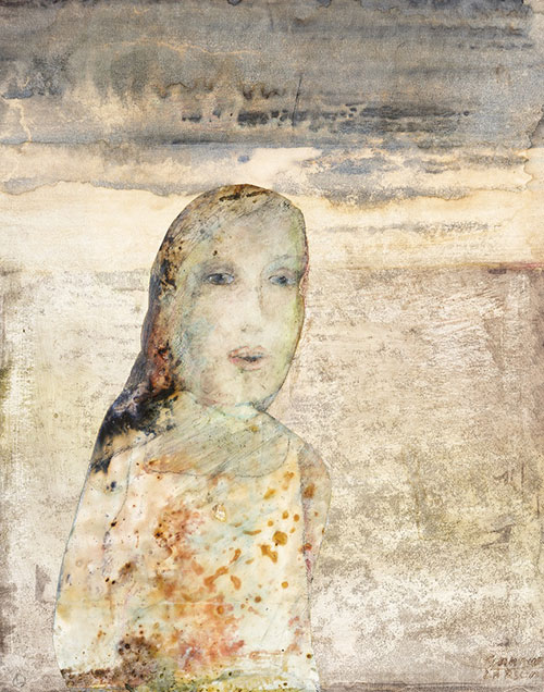 グンナル・ラーソン陶板の作品「平原の少女」