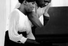 モノクロ写真Alice Coltrane,John Coltrane,Newport jazz Festival,1966中平穂積