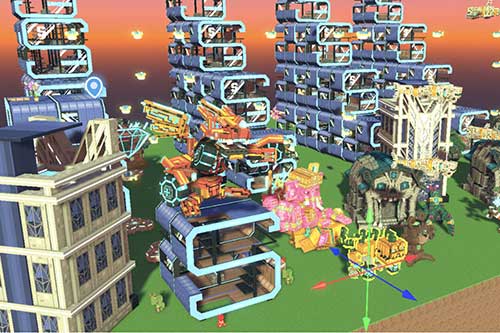 CGで描かれた未来都市の画像