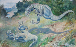 恐竜を描いた想像図