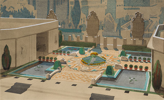 アンリ・ラパン 「セーヴル製陶所館」『1925年 庭園』