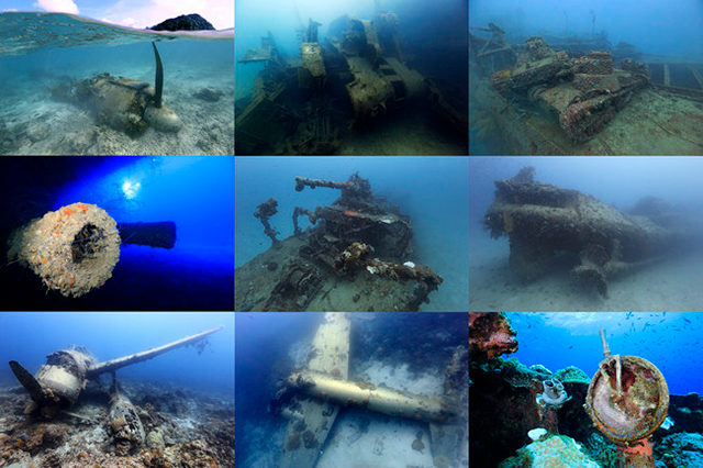海底に眠る世界各地の戦争遺産の写真