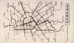 東京市電の路線図　1924年（大正13）