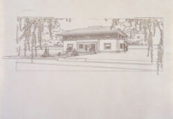 フランク・ロイド・ライト 《第1葉 ウィンズロー邸 透視図》 『フランク・ロイド・ラ イトの建築と設計』