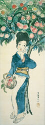 《林檎》 1914(大正3)年 絹本着色 夢二郷土美術館蔵