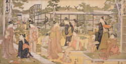 歌川豊国《しか茶屋》1792-93（寛政４-5）年頃、東京都江戸東京博物館