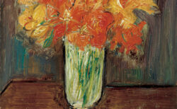 花と花瓶の油絵