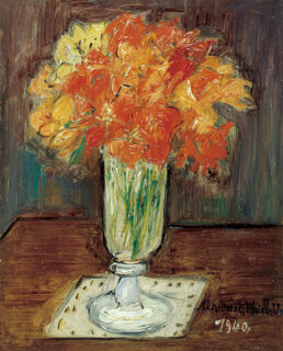 花と花瓶の油絵