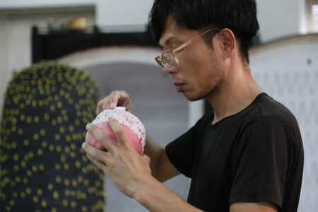 桑田氏の作業風景