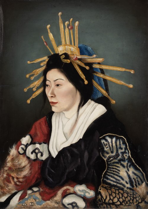 高橋由一《花魁》 明治5年(1872) 東京藝術大学蔵