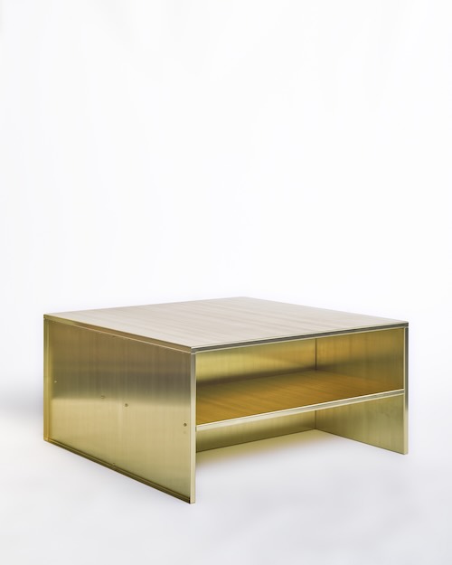 Metal Table 112 Brass / H50.0 × W100.0 × D100.0 cm