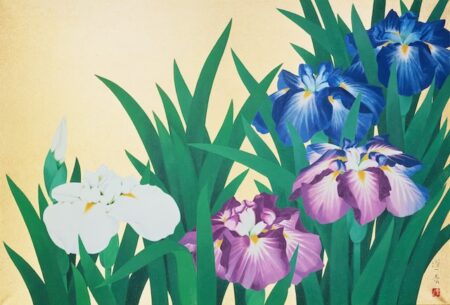 山口蓬春《花菖蒲》1967年　平塚市美術館寄託【独立行政法人日本芸術文化振興会（国立劇場）蔵】