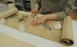 修復作業の風景