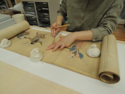 修復作業の風景