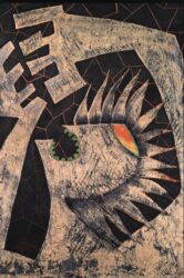 芥川(間所)紗織 《女》 1954年 染色/綿布 131.0×98.4cm 板橋区立美術館