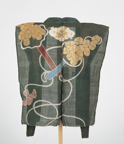 ≪狂言装束≫神楽鈴模様肩衣 江戸時代 林原美術館蔵