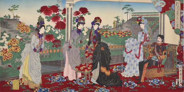 歌川豊国《今やう娘七小町 関寺小まち》文化15年頃