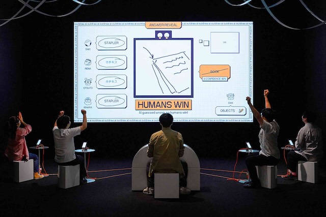 人間だけが正解すると人間の勝利イメージ画像