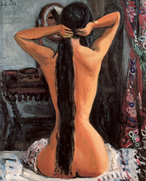 《裸女結髪》1927年 油彩、カンヴァス 京都国立近代美術館