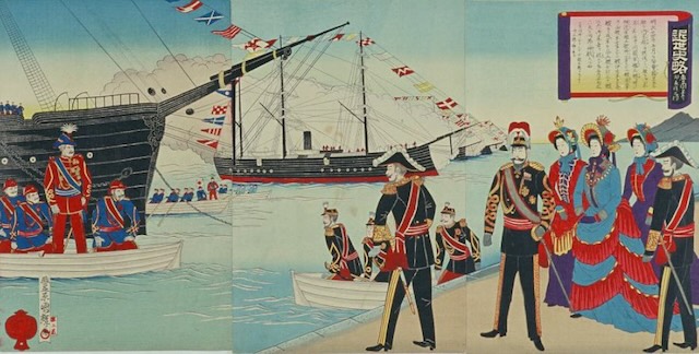 近世史略 魯国皇太子御来遊之図 歌川国輝(三代)明治24年(1891)