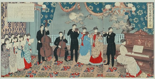 欧洲管弦楽合奏之図 揚州周延 明治 22 年(1889)