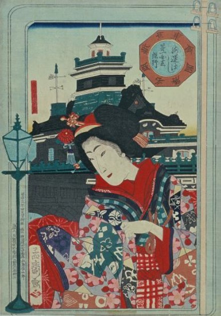 東京新開名勝図会 海運ばし第一国立銀行 歌川芳虎 明治 12 年(1879)