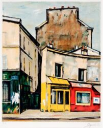 《モロッコ広場》リトグラフ・紙 1982年