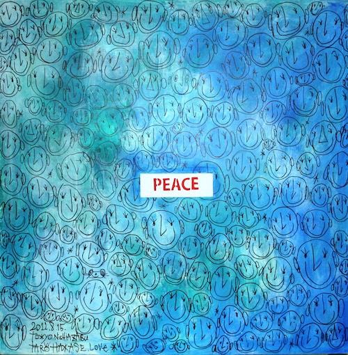 「PEACE」リキテックス キャンバス 100×100cm