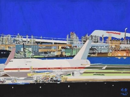 岩本 悠介「羽田空港夜景」50X66