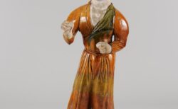 明器 三彩駝丁俑 唐時代