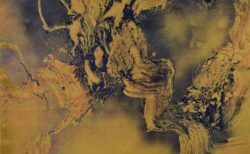 「岩抱き杉」130 x 162 cm