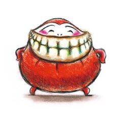 かがくいひろし　《『だるまさんの』原画》　2008年