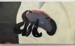 bloodletting/ cleanse my word, 2026, oil on canvas, 76 x 137 cm