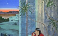 《月の方がまだ近い》、1620×1303mm、和紙、岩絵具、水干絵具、2025