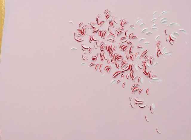 花束の岩 カンバス・ミクストメディア 2025年 900× 1200mm