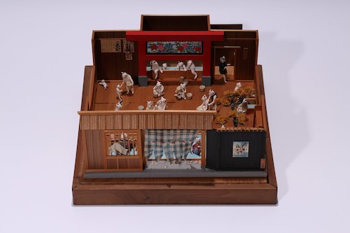 吉田永光《猫の風呂屋》