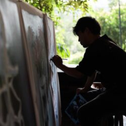 製作中のアーティスト