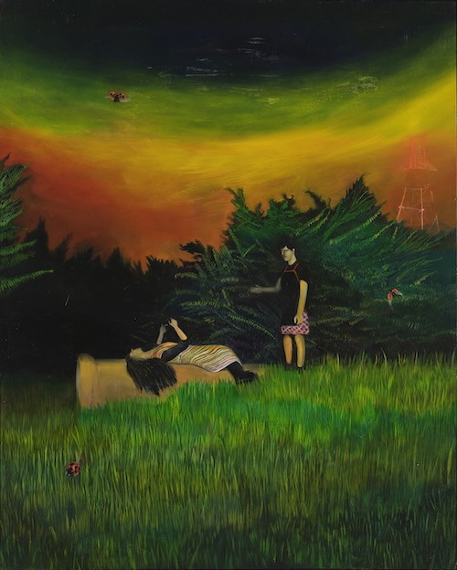 審査員特別賞 村尾 伊織 《remind》 2025年 油彩・カンヴァス 162×130.3cm (椿玲子審査員)