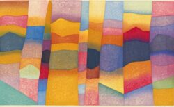 内間安瑆《Forest Byobu (Autumn-Stone）》1979年