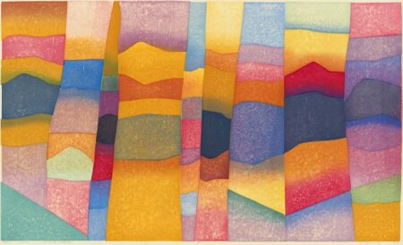 内間安瑆《Forest Byobu (Autumn-Stone）》1979年