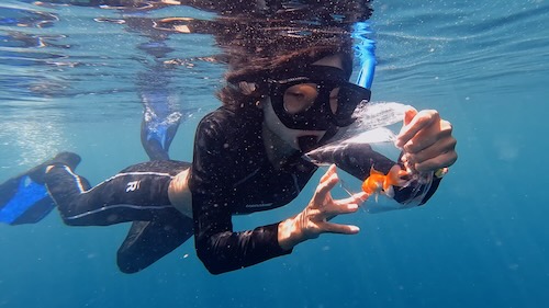 キュンチョメ《金魚と海を渡る》2022年 映像