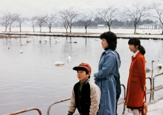 1976年、新潟県水原町(現・阿賀野市)の瓢湖で(小6)