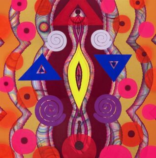 ダイ・イン 《Endless Life 1》2025,、195.0 × 195.0cm、紙・ ミクストメディア