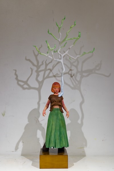 舩木大輔「心をしなない。」檜に着彩