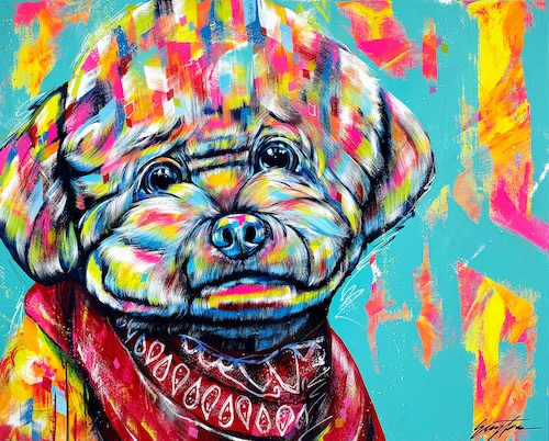 EIJI TAMURA DOG ART "Untitled" F40