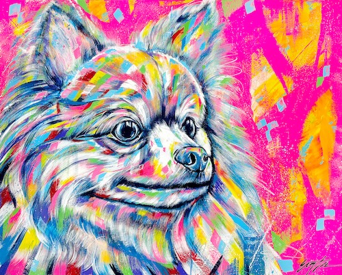 EIJI TAMURA DOG ART "Untitled" F40